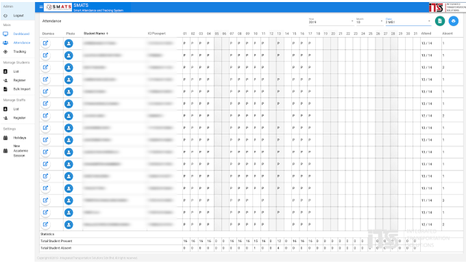 attendance and tracking system